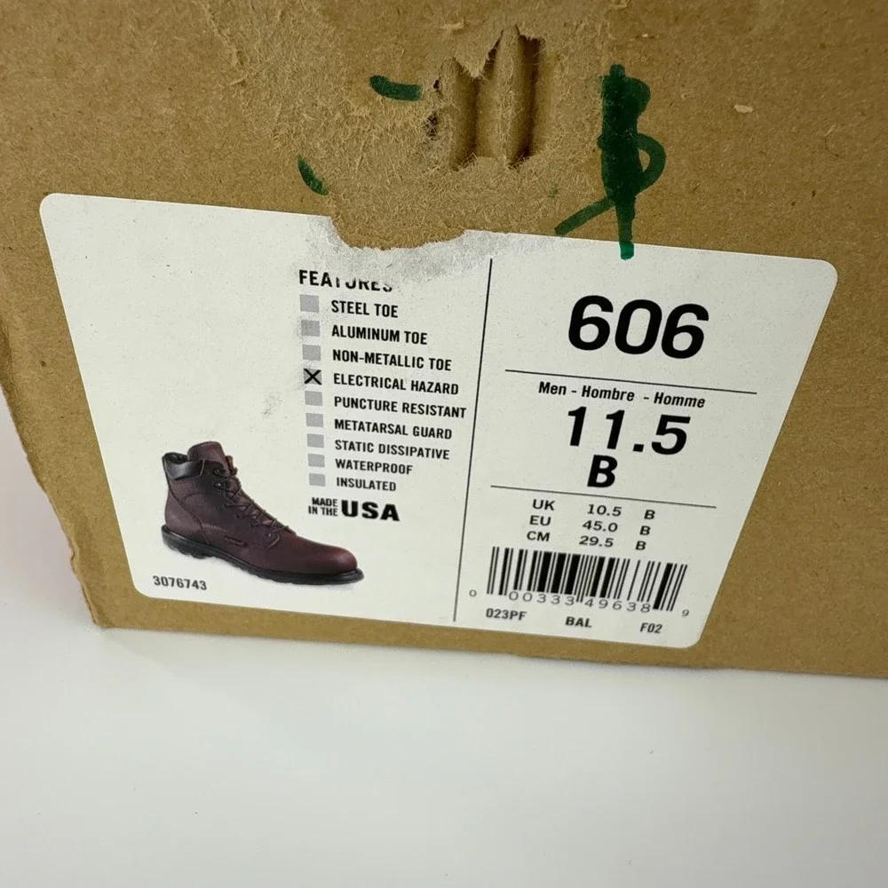 Red Wing 606 Supersole 2.0 6 inch Soft Toe Boot Mens 11.5 B NIB